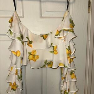 Floral Ruffle Off-Shoulder Top